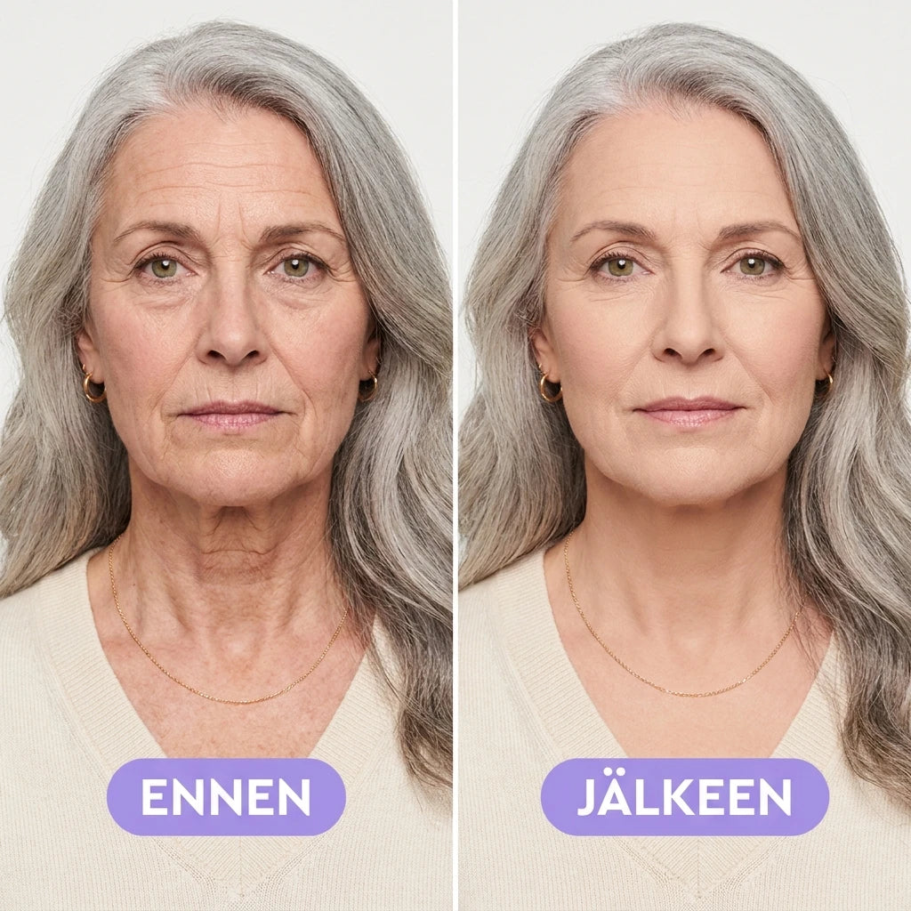 Ennen ja jälkeen, tasoittunut ihonsävy